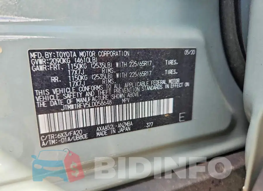 JTMW1RFV5LD058648 Photo# 13