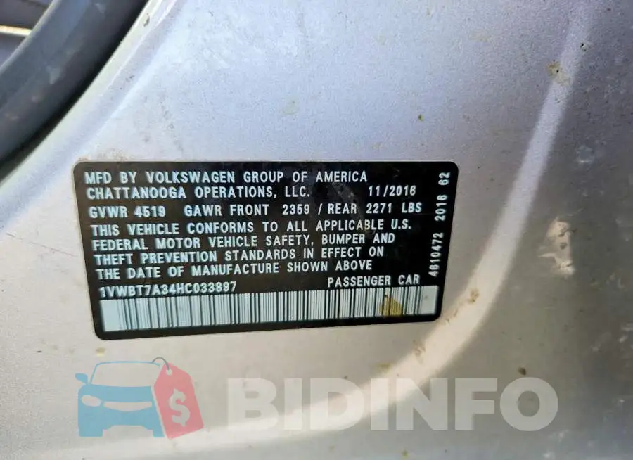 1VWBT7A34HC033897 Photo# 12