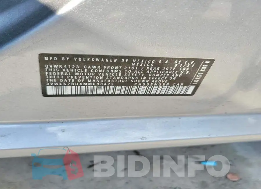 3VWC57BUXMM038472 Photo# 12