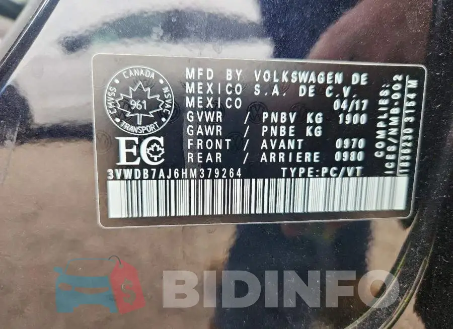3VWDB7AJ6HM379264 Photo# 12