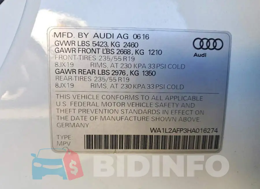 WA1L2AFP3HA016274 Photo# 13