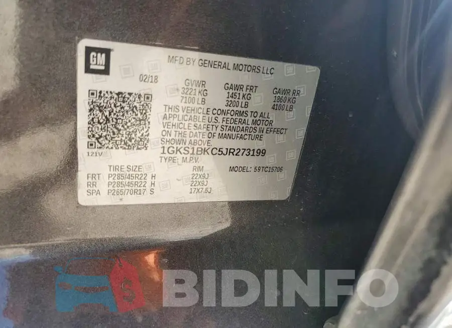 1GKS1BKC5JR273199 Photo# 14