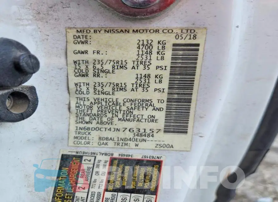1N6BD0CT4JN763157 Photo# 12