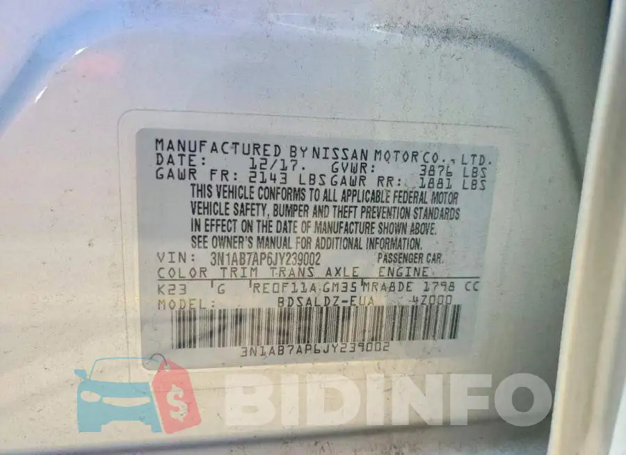 3N1AB7AP6JY239002 Photo# 13