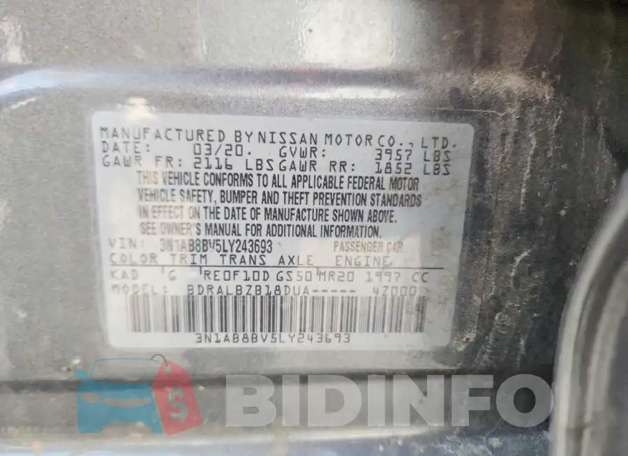 3N1AB8BV5LY243693 Photo# 12