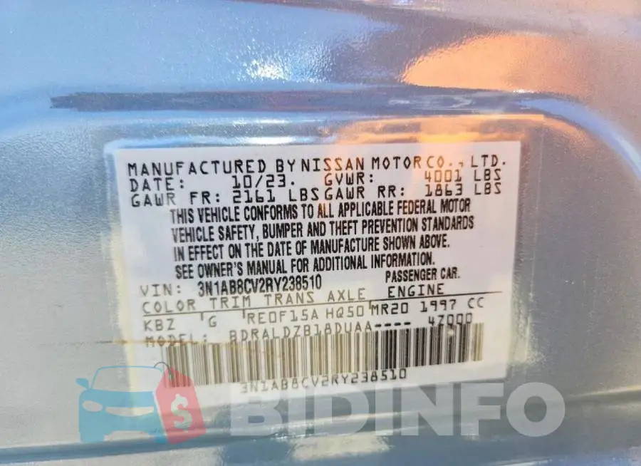 3N1AB8CV2RY238510 Photo# 13