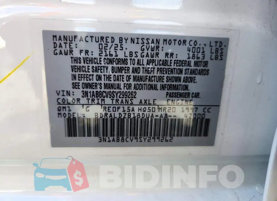 3N1AB8CV9SY299262 Photo# 12