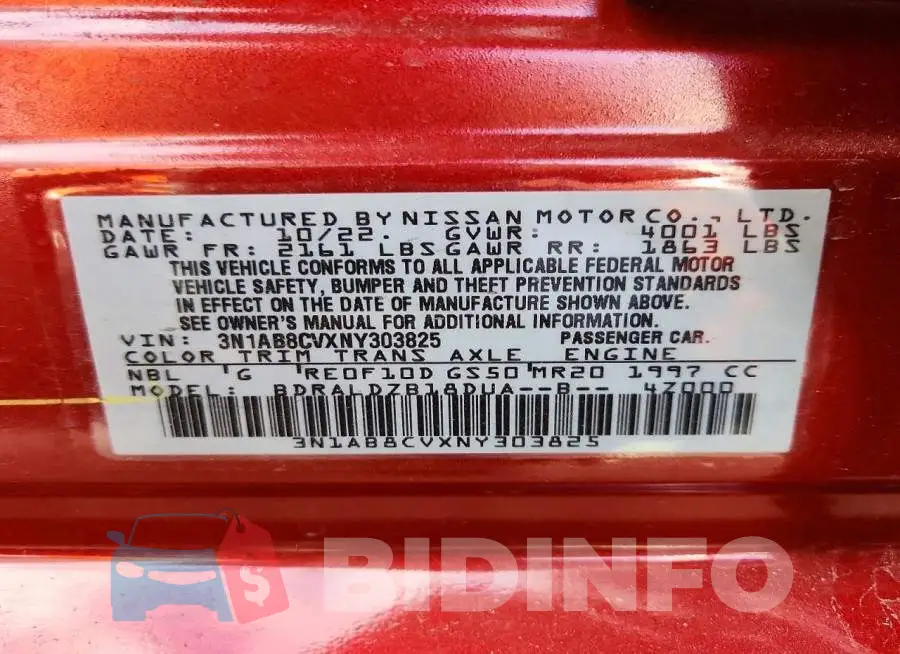 3N1AB8CVXNY303825 Photo# 12