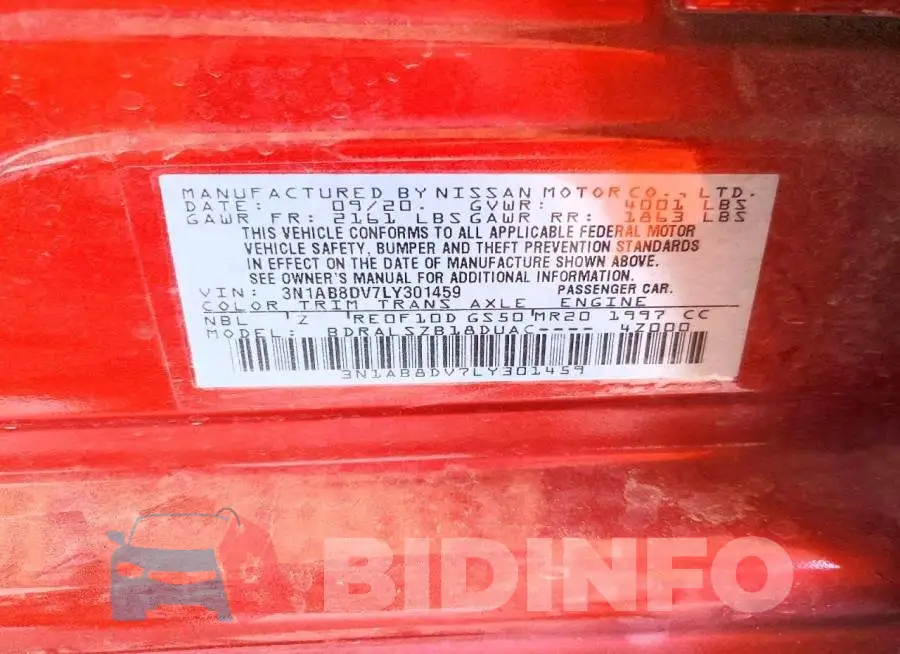 3N1AB8DV7LY301459 Photo# 13