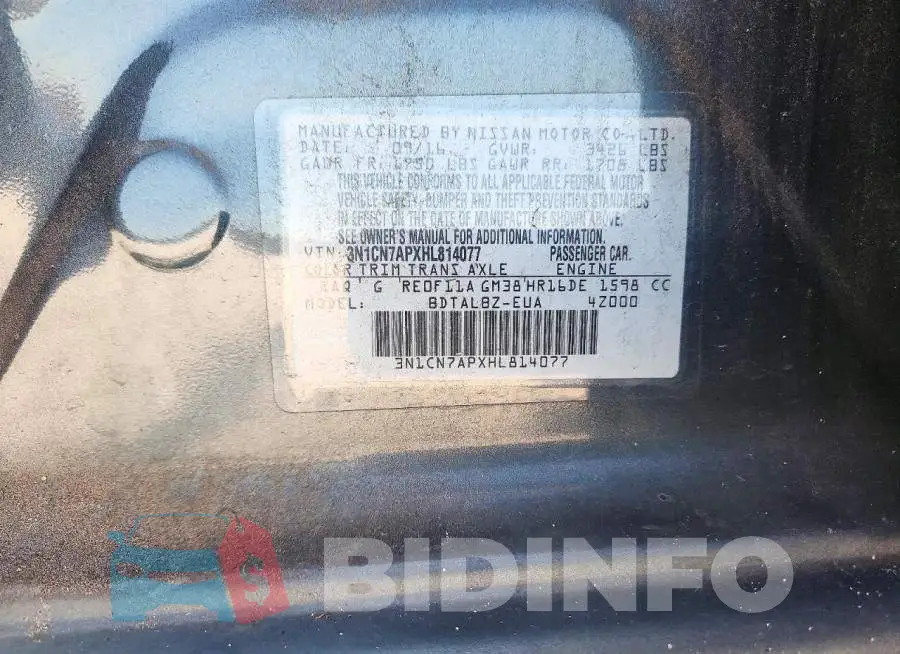 3N1CN7APXHL814077 Photo# 12