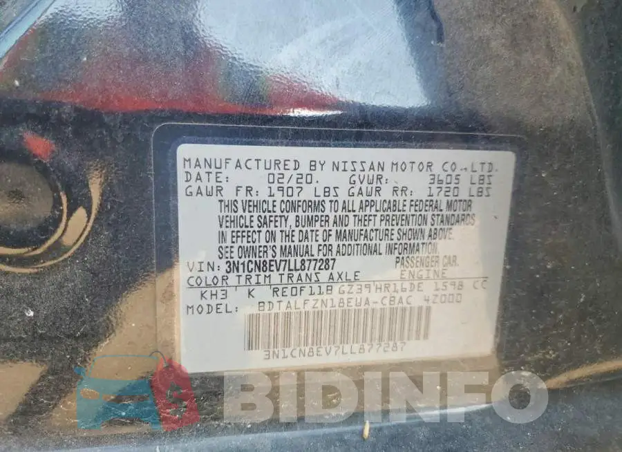 3N1CN8EV7LL877287 Photo# 12