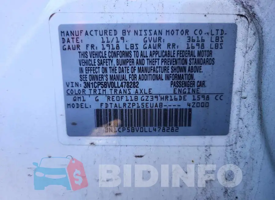 3N1CP5BV0LL478282 Photo# 13