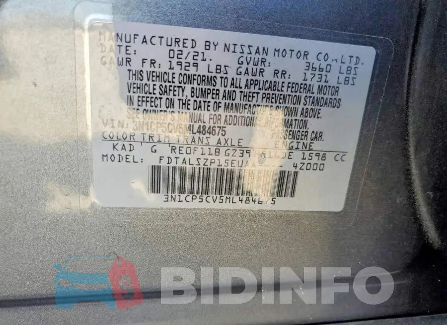 3N1CP5CV5ML484675 Photo# 14