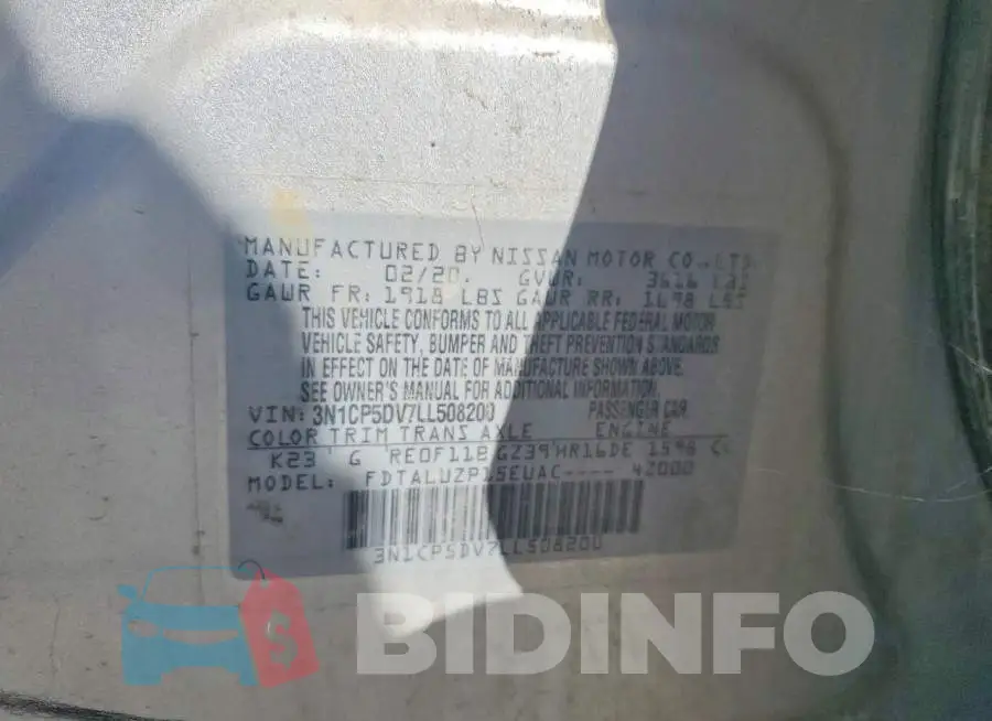3N1CP5DV7LL508200 Photo# 12
