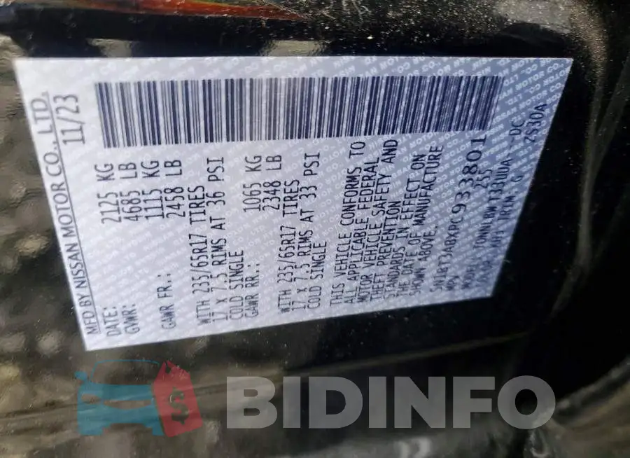 5N1BT3ABXPC933801 Photo# 13