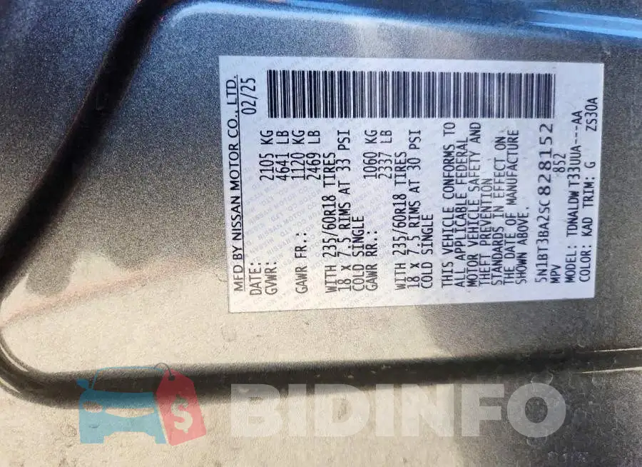5N1BT3BA2SC828152 Photo# 12