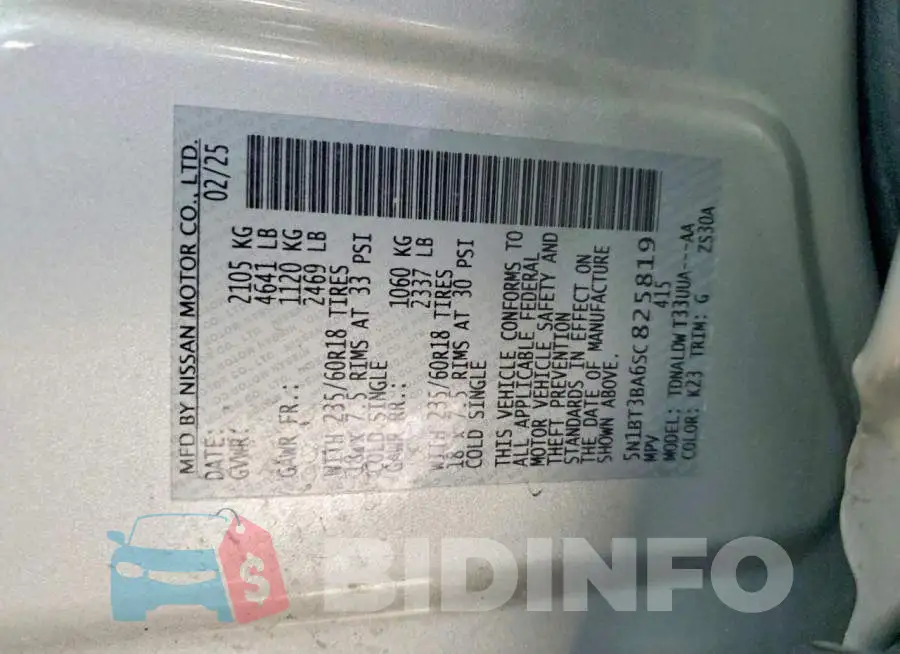 5N1BT3BA6SC825819 Photo# 13