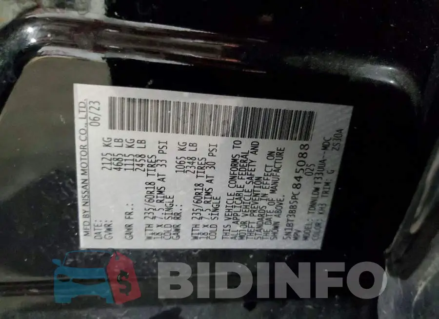 5N1BT3BB5PC845088 Photo# 13
