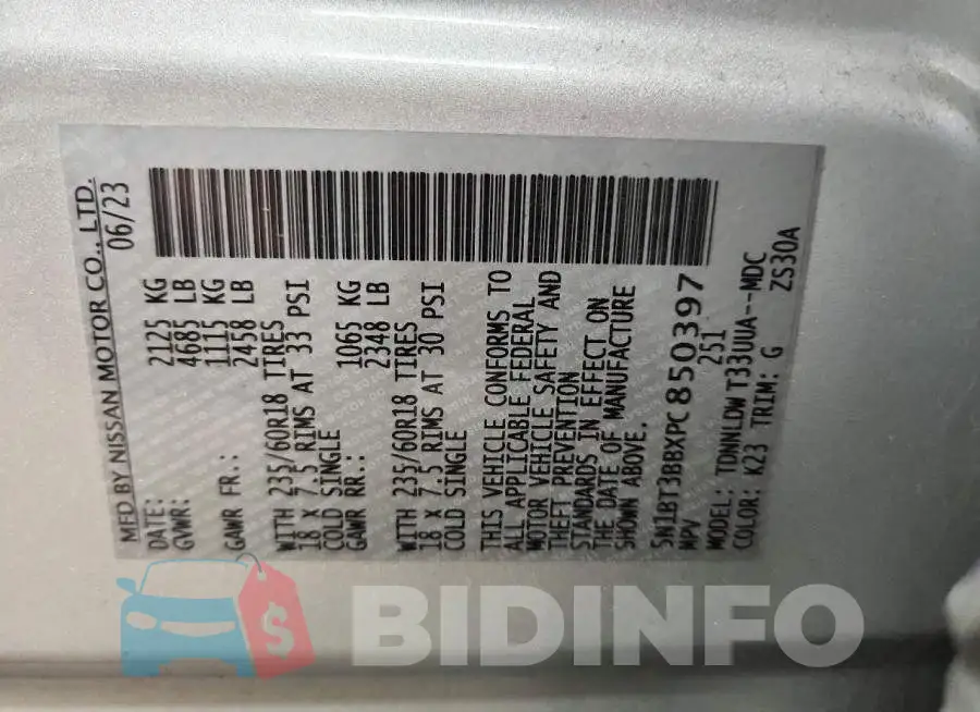 5N1BT3BBXPC850397 Photo# 12