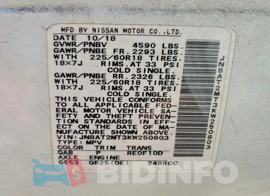 JN8AT2MT3KW250803 Photo# 14