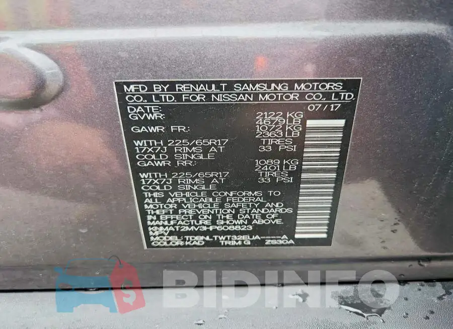 KNMAT2MV3HP608823 Photo# 13