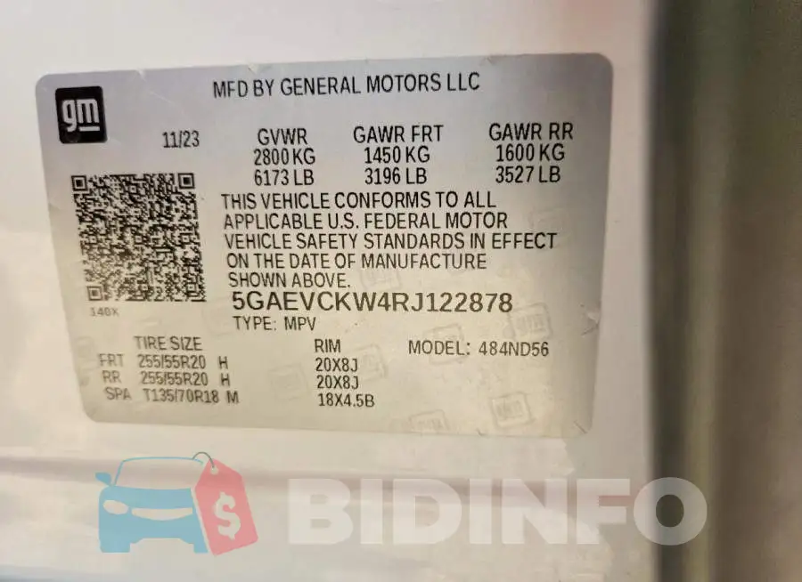 5GAEVCKW4RJ122878 Photo# 13