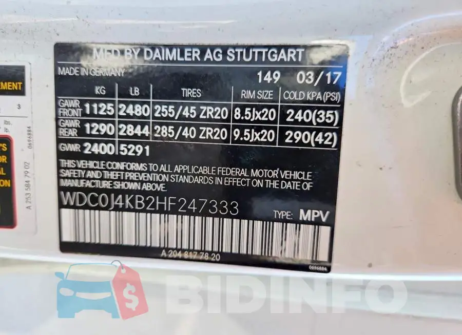 WDC0J4KB2HF247333 Photo# 13