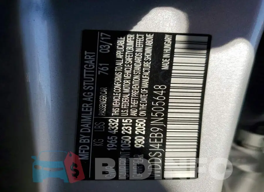 WDDSJ4EB9JN505648 Photo# 12