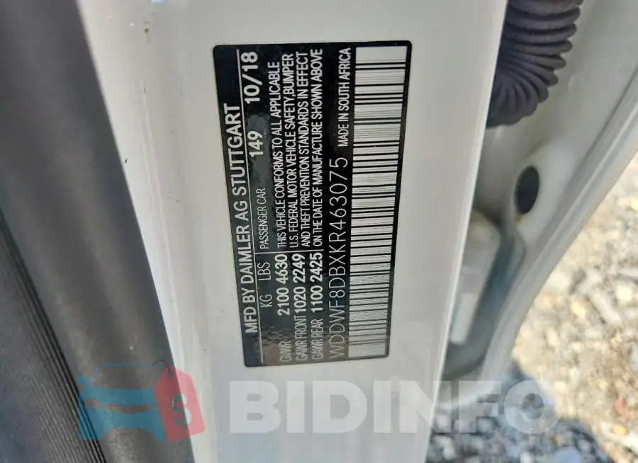 WDDWF8DBXKR463075 Photo# 12