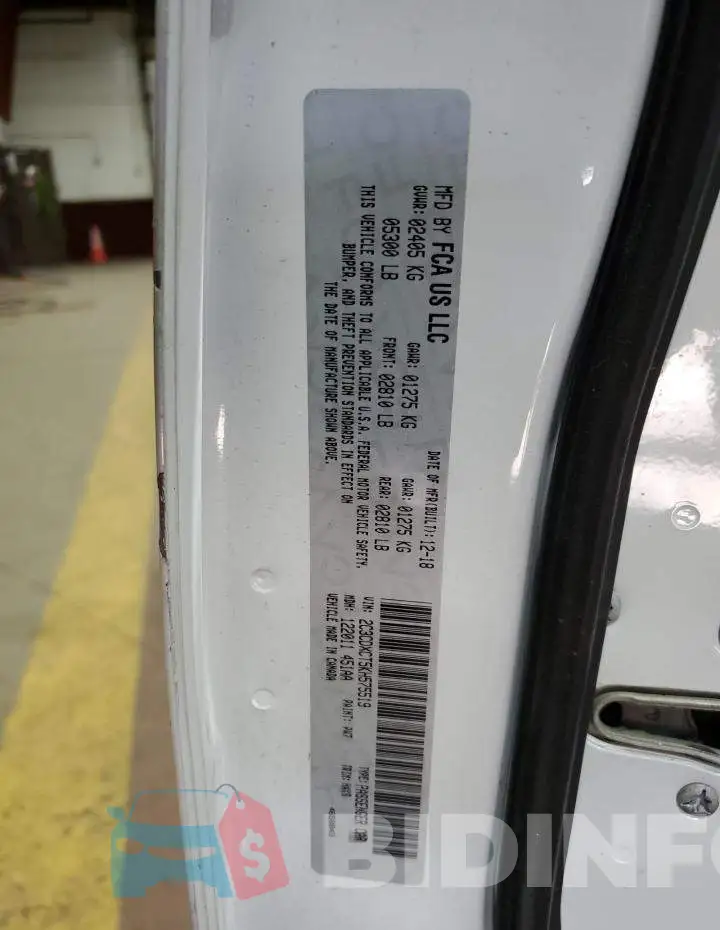 2C3CDXCT5KH575519 Photo# 12