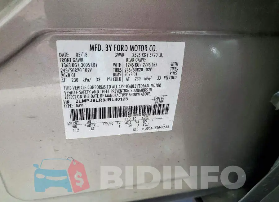 2LMPJ8LR8JBL40128 Photo# 13