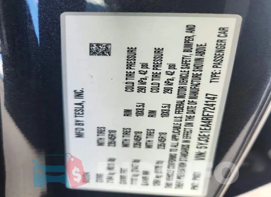 5YJ3E1EA4RF724147 Photo# 12