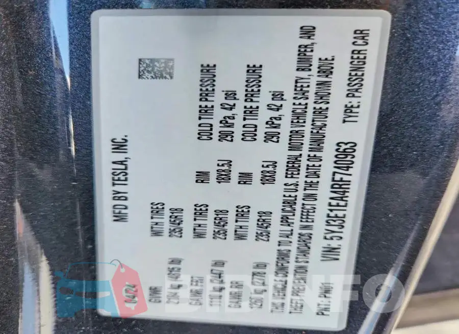 5YJ3E1EA4RF740963 Photo# 12