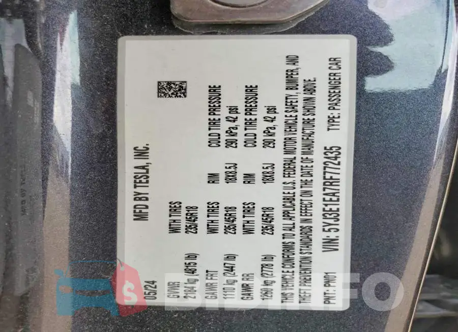 5YJ3E1EA7RF772435 Photo# 12