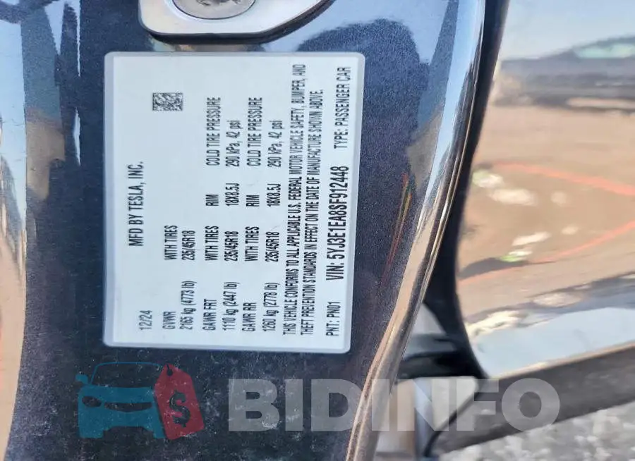 5YJ3E1EA8SF912448 Photo# 12