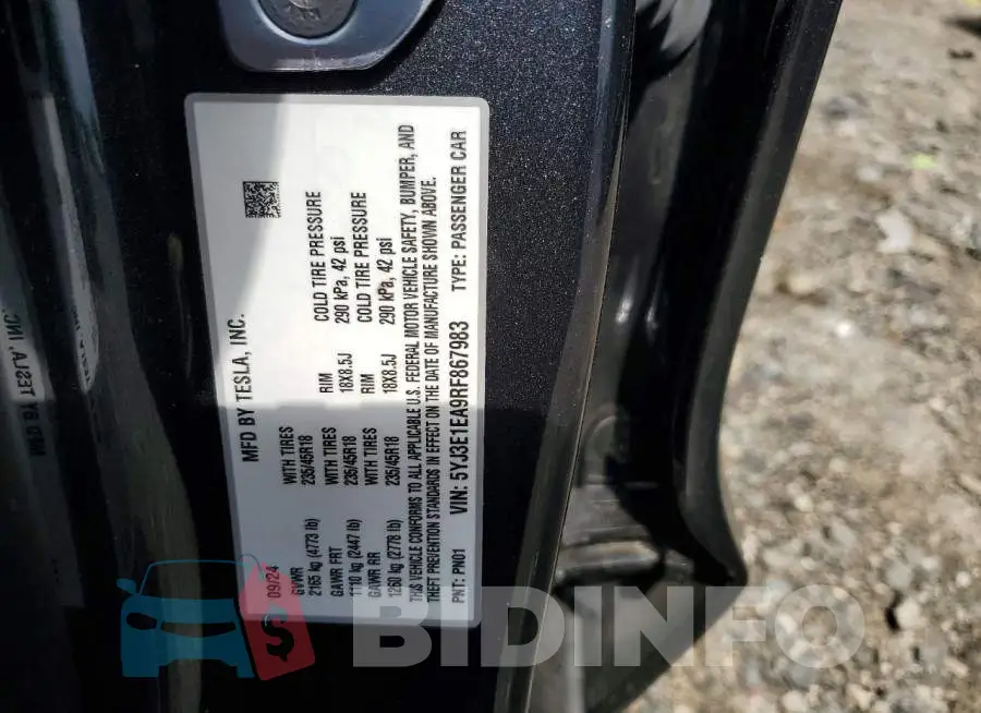 5YJ3E1EA9RF867983 Photo# 12