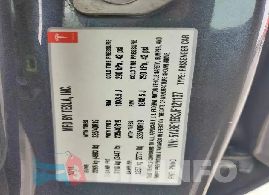 5YJ3E1EB3JF121137 Photo# 13