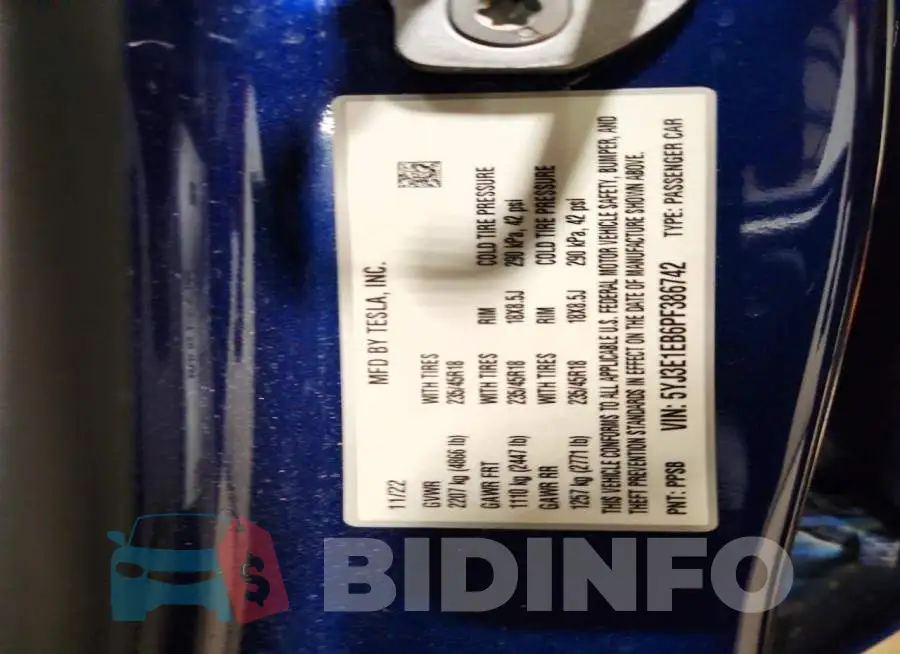 5YJ3E1EB6PF386742 Photo# 12