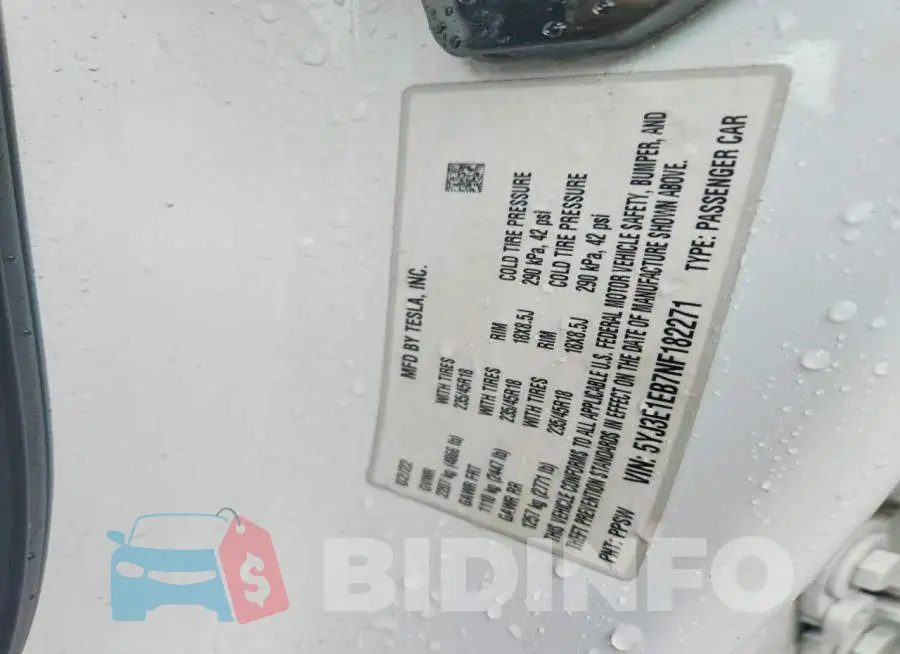 5YJ3E1EB7NF182271 Photo# 12