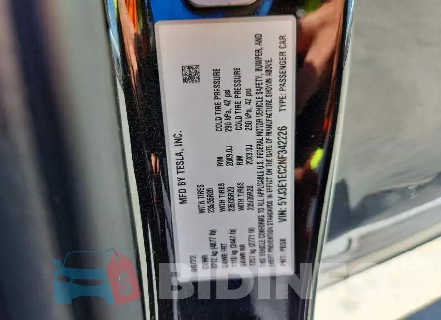 5YJ3E1EC2NF342226 Photo# 12