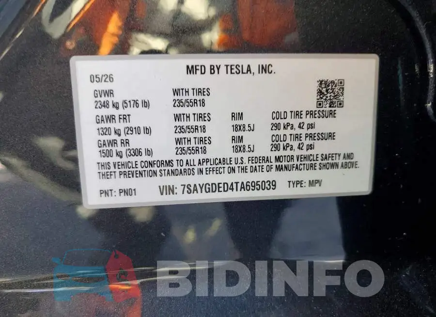 7SAYGDED4TA695039 Photo# 13
