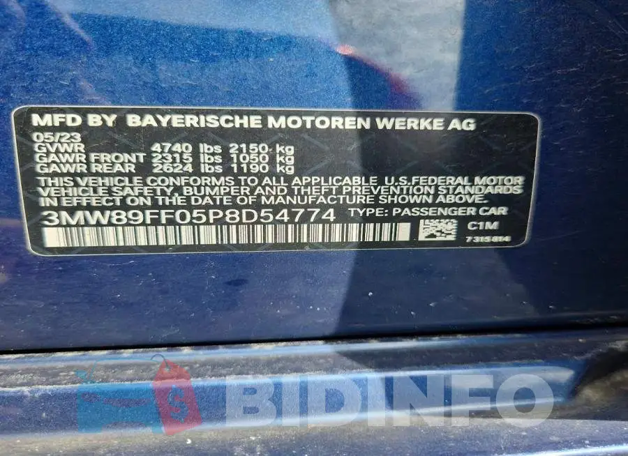 3MW89FF05P8D54774 Photo# 13