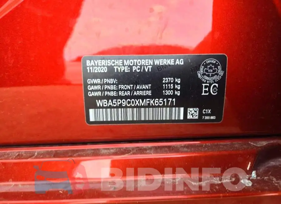 WBA5P9C0XMFK65171 Photo# 12