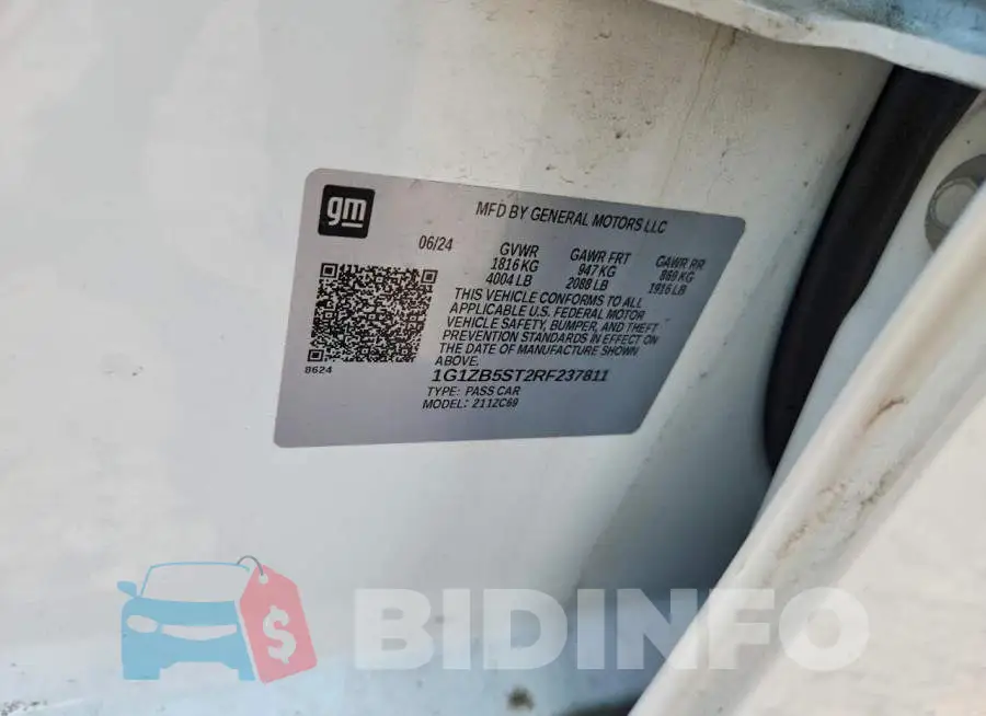 1G1ZB5ST2RF237811 Photo# 12