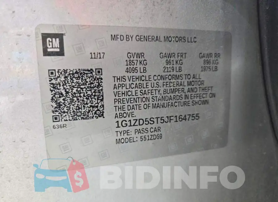 1G1ZD5ST5JF164755 Photo# 12