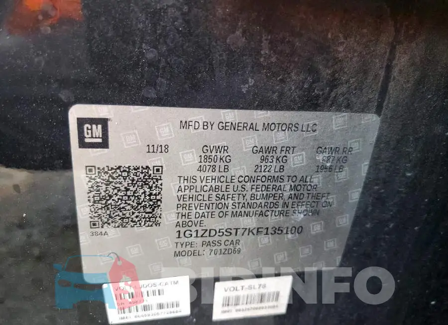 1G1ZD5ST7KF135100 Photo# 12