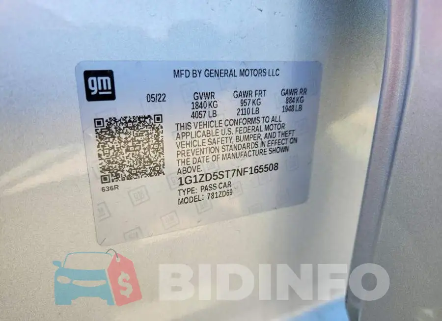 1G1ZD5ST7NF165508 Photo# 12