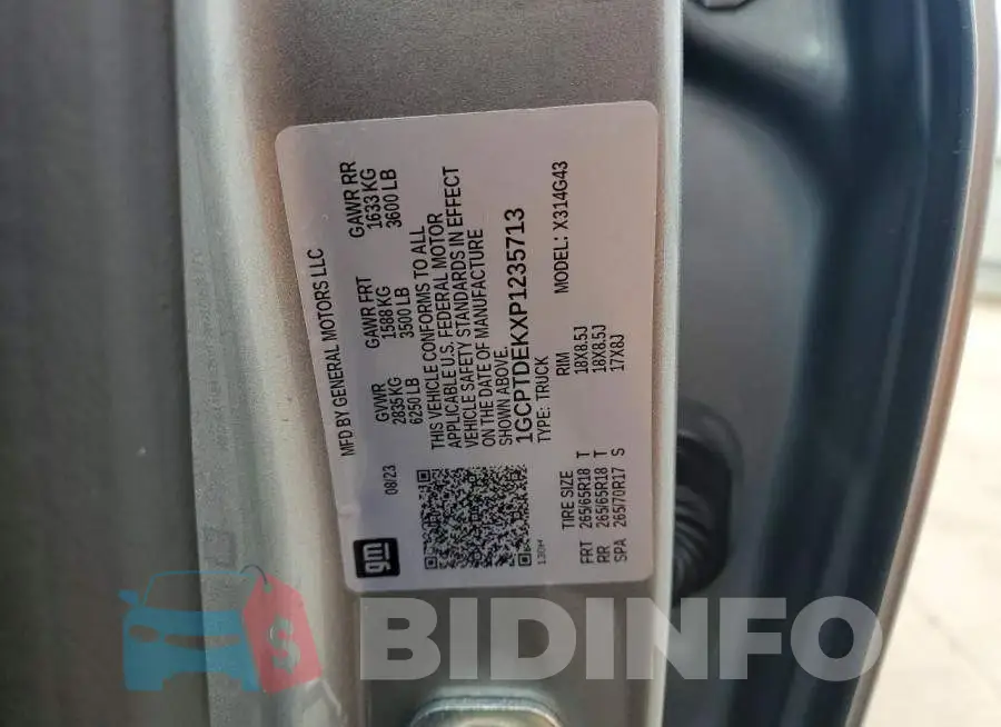 1GCPTDEKXP1235713 Photo# 12