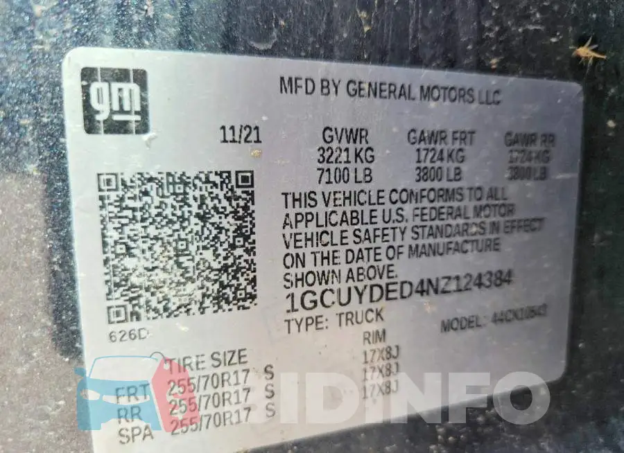 1GCUYDED4NZ124384 Photo# 12