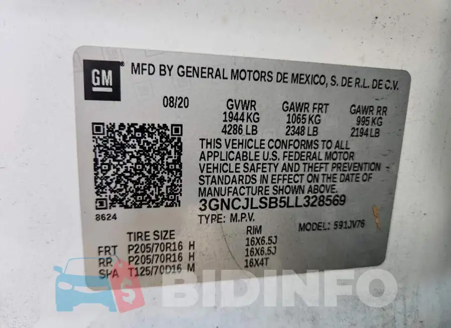 3GNCJLSB5LL328569 Photo# 13